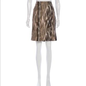 DVF Emma Mikado Wool Leopard Knee-Length Skirt